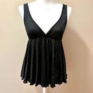 Victoria’s Secret Shimmery Black Babydoll Nightie Size Small